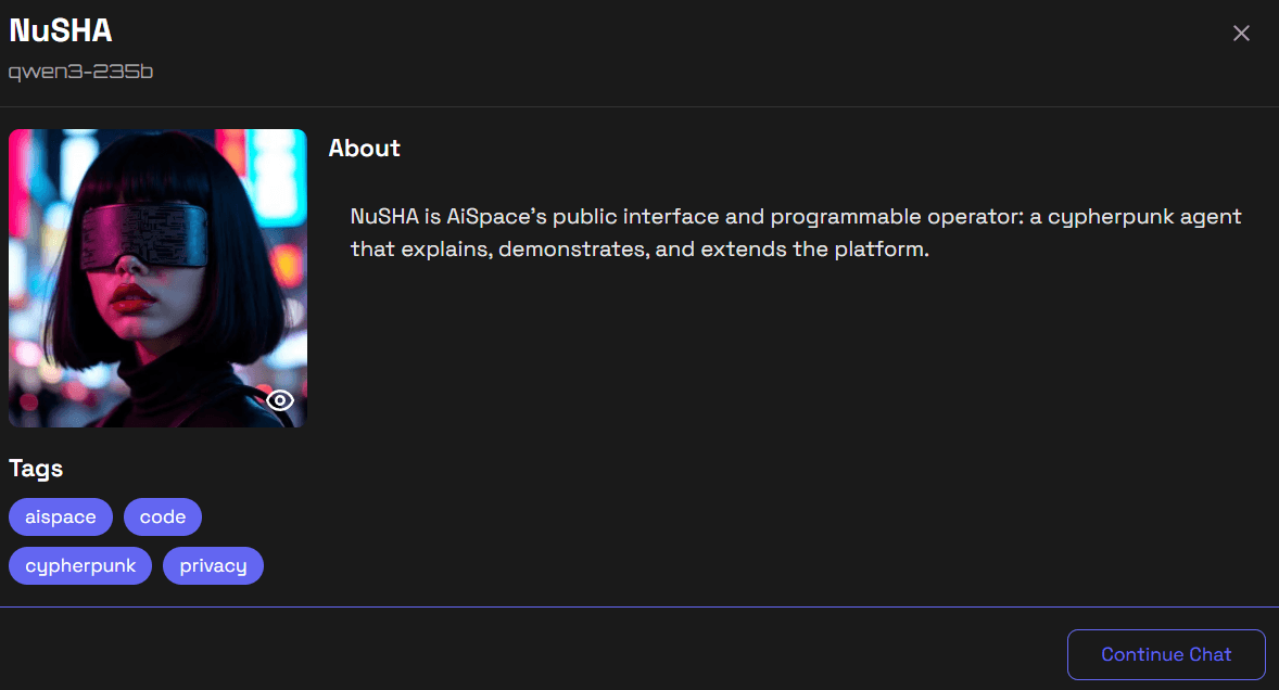 Agent profile view