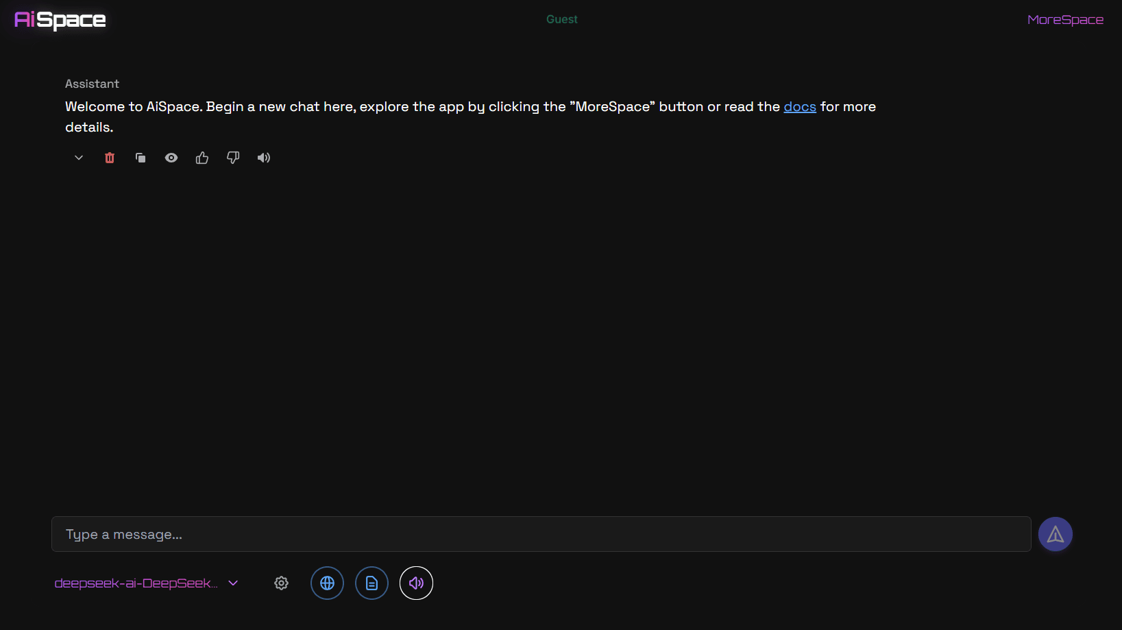 Main interface with raw inference