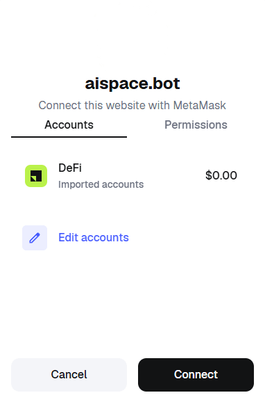Wallet approval prompt